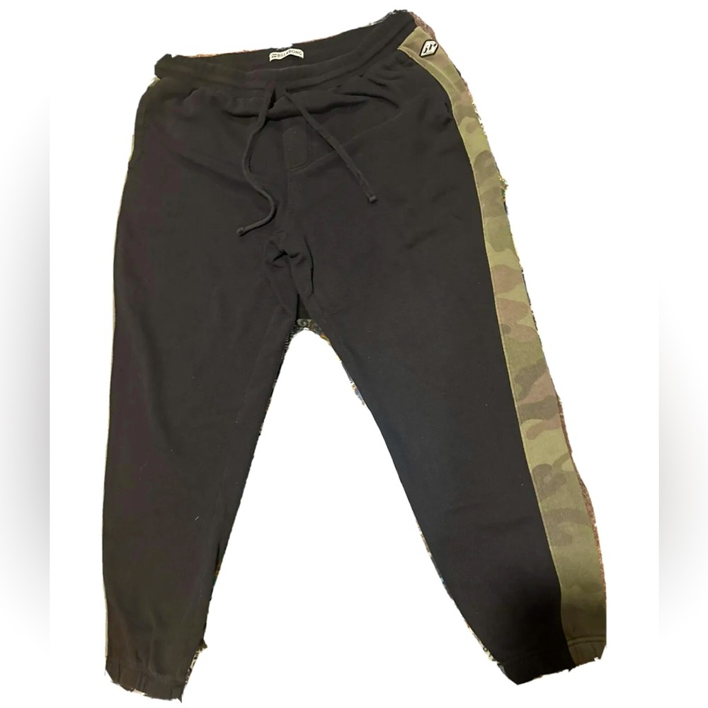 Billabong 2XL Men's Camouflage Stripe Sweatpants Joggers Camo Black